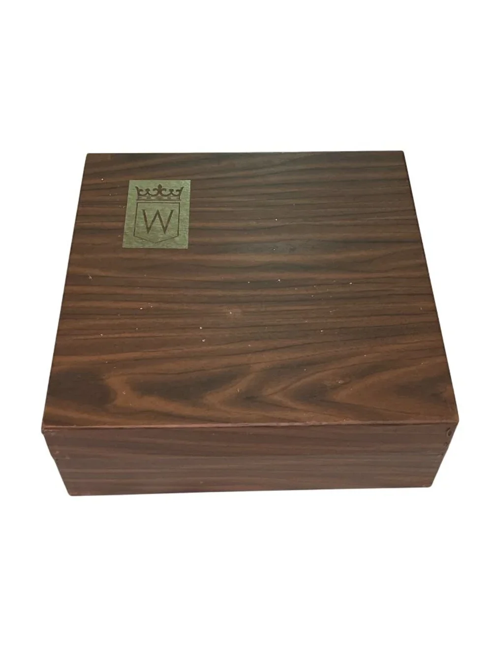 Vintage Canadian Club Whisky Hiram Walker Faux Wood Gift Box Hinged 12